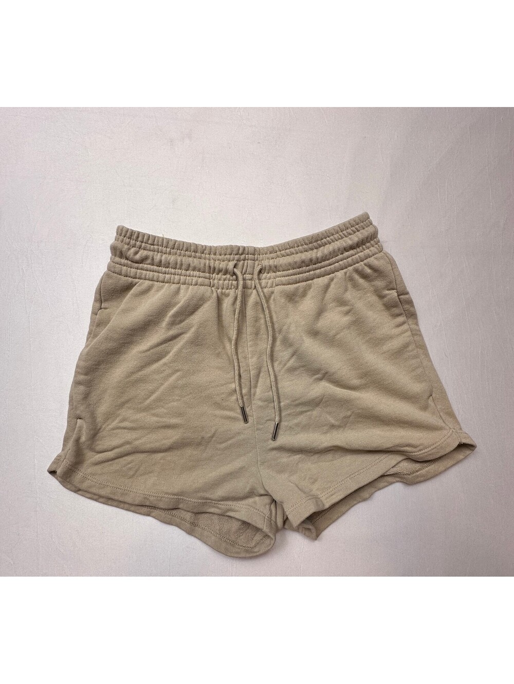 H&M Women’s Beige Drawstring Sweat Shorts Size S
